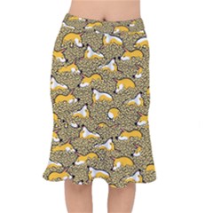 Sleeping Corgi Mermaid Skirt by Celenk