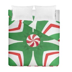 Candy Cane Kaleidoscope Duvet Cover Double Side (full/ Double Size) by Celenk