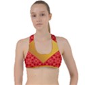 Christmas Card Pattern Background Criss Cross Racerback Sports Bra View1