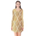 Vintage,gold,damask,floral,pattern,elegant,chic,beautiful,victorian,modern,trendy Flare Dress View1