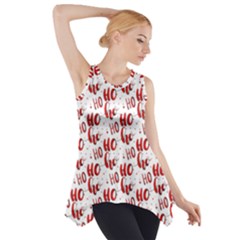 Ho Ho Ho Santaclaus Christmas Cheer Side Drop Tank Tunic by patternstudio