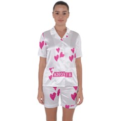 Jesus Loves Me [converted] Satin Short Sleeve Pyjamas Set by clothcarts