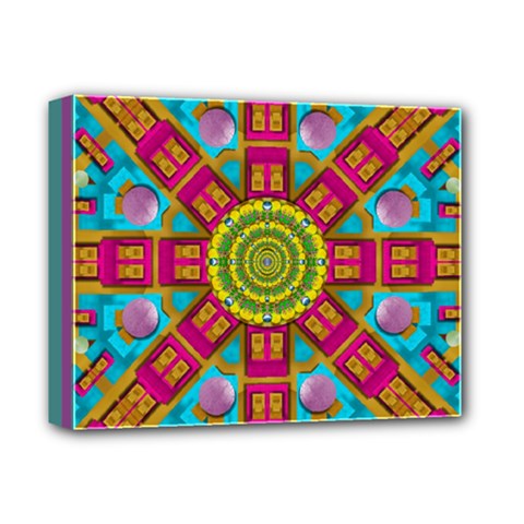 Sunny And Bohemian Sun Shines In Colors Deluxe Canvas 14  X 11  by pepitasart