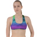 Yellowstone Wolfs Sunset Criss Cross Racerback Sports Bra View1