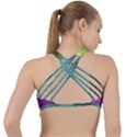 Yellowstone Wolfs Sunset Criss Cross Racerback Sports Bra View2