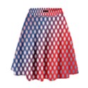 Dots Red White Blue Gradient High Waist Skirt View1