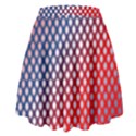 Dots Red White Blue Gradient High Waist Skirt View2