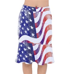 Usa Flag America American Mermaid Skirt by Celenk