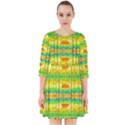 Birds Beach Sun Abstract Pattern Smock Dress View1