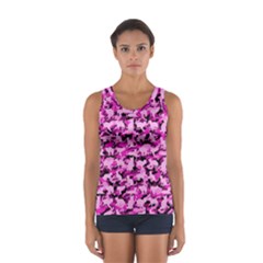 Hot Pink Catmouflage Camouflage Sport Tank Top  by PodArtist