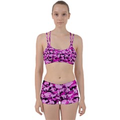 Hot Pink Catmouflage Camouflage Women s Sports Set by PodArtist