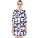 Black and White Catmouflage Camouflage Smock Dress View1