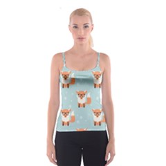 Cute Fox Pattern Spaghetti Strap Top by Bigfootshirtshop