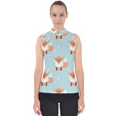 Cute Fox Pattern Shell Top by Bigfootshirtshop