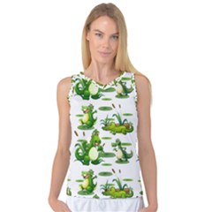 Crocodiles In The Pond Women s Basketball Tank Top by Bigfootshirtshop