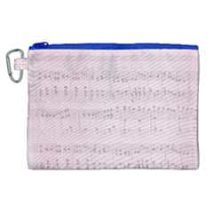 Vintage Pink Music Notes Canvas Cosmetic Bag (xl) by Celenk