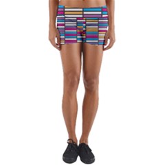 Color Grid 01 Yoga Shorts by jumpercat