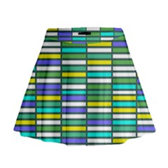 Color Grid 03 Mini Flare Skirt by jumpercat