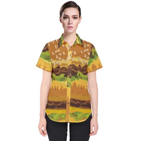 Burger Women s Short Sleeve Shirt by berwies