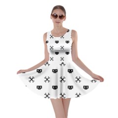 Black Pixel Skull Pirate Skater Dress by jumpercat