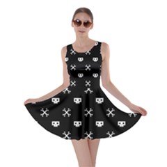 White Pixel Skull Pirate Skater Dress by jumpercat