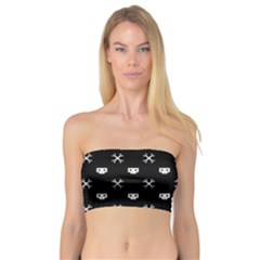 White Pixel Skull Pirate Bandeau Top by jumpercat