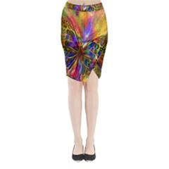 Arrangement Butterfly Aesthetics Midi Wrap Pencil Skirt by Celenk