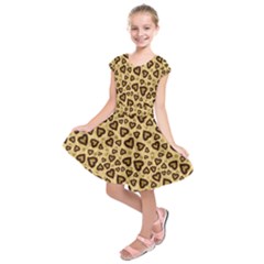 Leopard Heart 01 Kids  Short Sleeve Dress by jumpercat