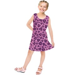 Leopard Heart 03 Kids  Tunic Dress by jumpercat