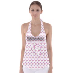 Pixel Hearts Babydoll Tankini Top by jumpercat