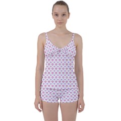 Pixel Hearts Tie Front Two Piece Tankini by jumpercat