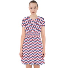 Navy Chevron Adorable In Chiffon Dress by jumpercat