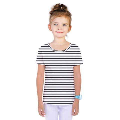 Basic Horizontal Stripes Kids  One Piece Tee by jumpercat