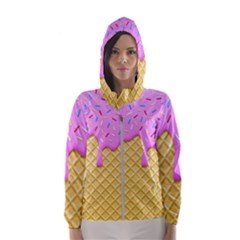 Strawberry Ice Cream Hooded Wind Breaker (women) by jumpercat