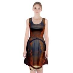 River Water Reflections Autumn Racerback Midi Dress by BangZart