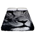 Africa Lion Male Closeup Macro Fitted Sheet (Queen Size) View1