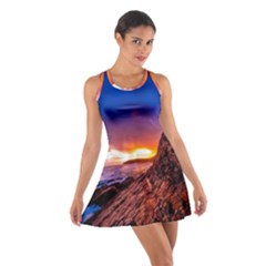 South Africa Sea Ocean Hdr Sky Cotton Racerback Dress by BangZart