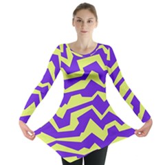 Polynoise Vibrant Royal Long Sleeve Tunic  by jumpercat