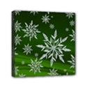 Christmas Star Ice Crystal Green Background Canvas Travel Bag View1