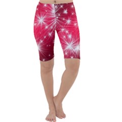 Christmas Star Advent Background Cropped Leggings  by BangZart