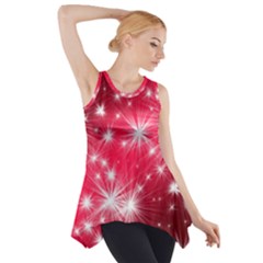 Christmas Star Advent Background Side Drop Tank Tunic by BangZart