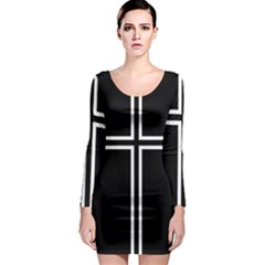 Kof Kyo Kusanagi Cross Long Sleeve Bodycon Dress by jumpercat