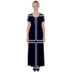 Kof Kyo Kusanagi Cross High Waist Short Sleeve Maxi Dress by jumpercat