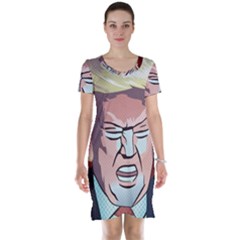 Donald Trump Pop Art President Usa Short Sleeve Nightdress by BangZart