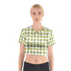 St Patrick S Day Background Symbols Cotton Crop Top by BangZart