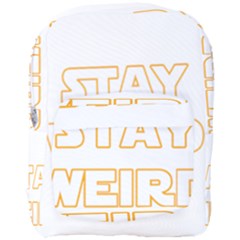 Stay Weird Full Print Backpack by Valentinaart