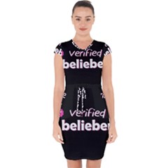 Verified Belieber Capsleeve Drawstring Dress  by Valentinaart