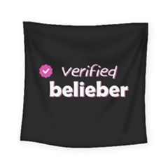 Verified Belieber Square Tapestry (small) by Valentinaart