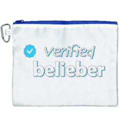 Verified Belieber Canvas Cosmetic Bag (xxxl) by Valentinaart