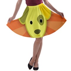 Adoption Animal Bark Boarding A-line Skater Skirt by Celenk